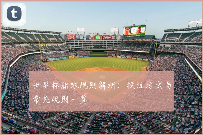 世界杯赌球规则解析：投注方式与常见规则一览